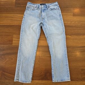 Abercrombie & Fitch Vintage Stretch Straight Jeans Light Wash Mens 32x30(31x28)